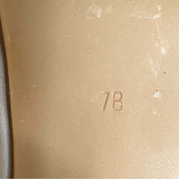 Lauren Ralph Lauren Scallop Pumps 7 Block Heel Gray - Picture 7 of 8